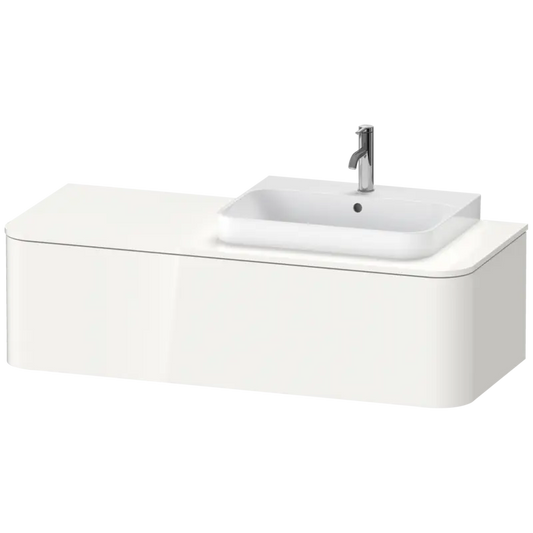 Duravit Happy D.2 51" x 14" x 22" White High Gloss One Drawer Wall-Mount Vanity Unit (HP4942R2222)