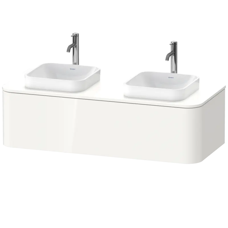 Duravit Happy D.2 51" x 14" x 22" White High Gloss One Drawer Wall-Mount Vanity Unit (HP4943B2222)