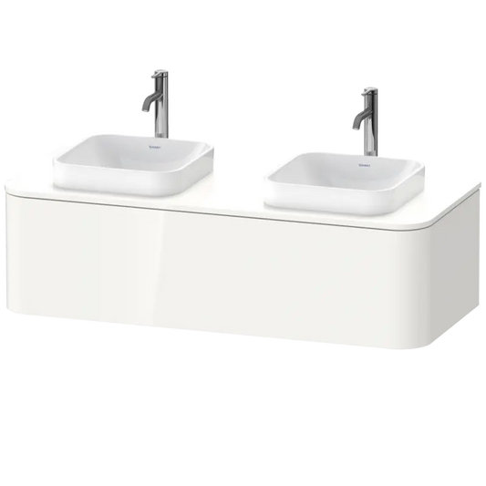Duravit Happy D.2 51" x 14" x 22" White High Gloss One Drawer Wall-Mount Vanity Unit (HP4943B2222)