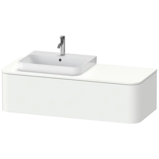 Duravit Happy D.2 51" x 14" x 22" White Satin Matt One Drawer Wall-Mount Vanity Unit (HP4942L3636)
