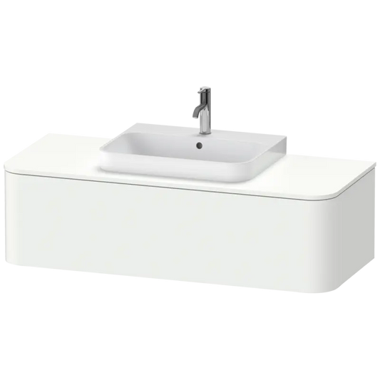 Duravit Happy D.2 51" x 14" x 22" White Satin Matt One Drawer Wall-Mount Vanity Unit (HP4942M3636)