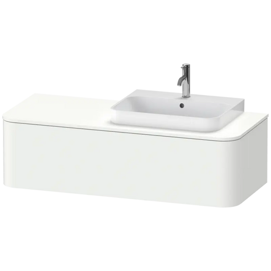 Duravit Happy D.2 51" x 14" x 22" White Satin Matt One Drawer Wall-Mount Vanity Unit (HP4942R3636)