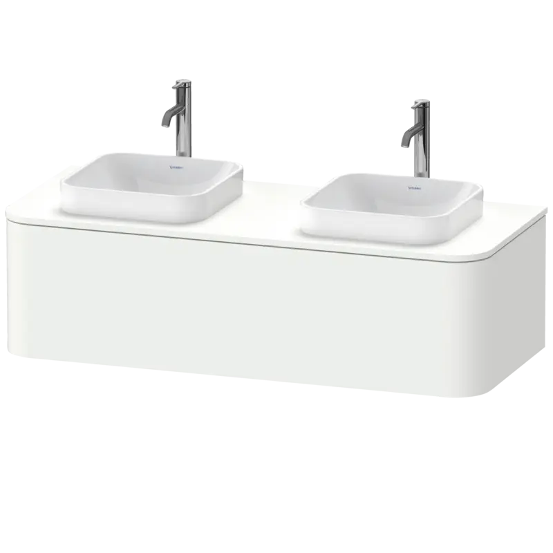 Duravit Happy D.2 51" x 14" x 22" White Satin Matt One Drawer Wall-Mount Vanity Unit (HP4943B3636)