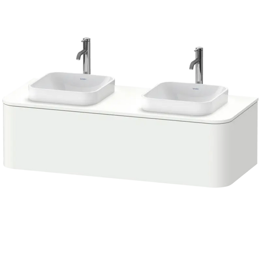 Duravit Happy D.2 51" x 14" x 22" White Satin Matt One Drawer Wall-Mount Vanity Unit (HP4943B3636)