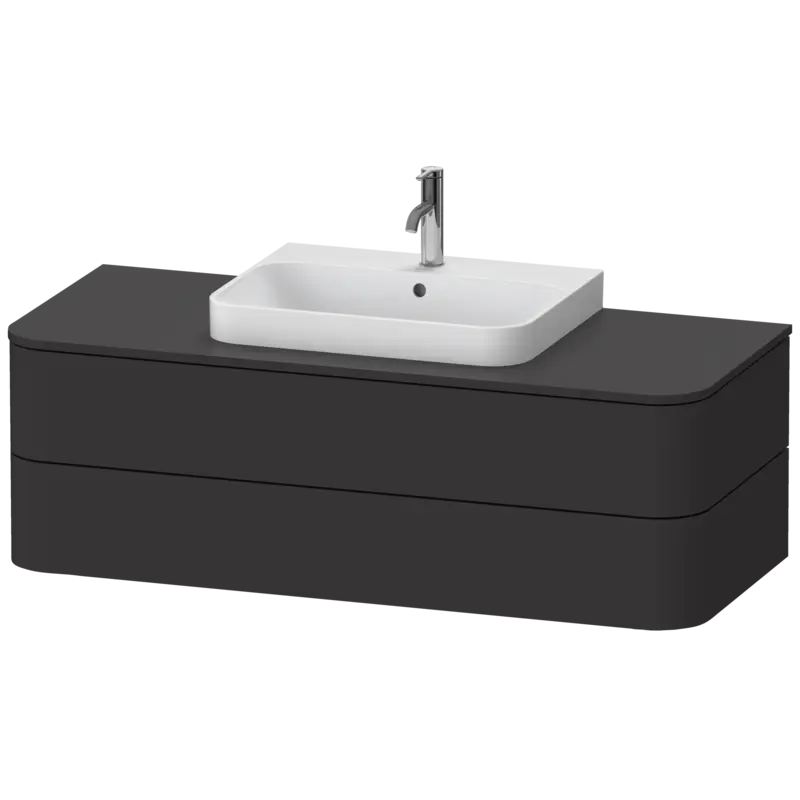 Duravit Happy D.2 51" x 16" x 22" Graphite Two Drawer Wall-Mount Vanity Unit (HP496208080)