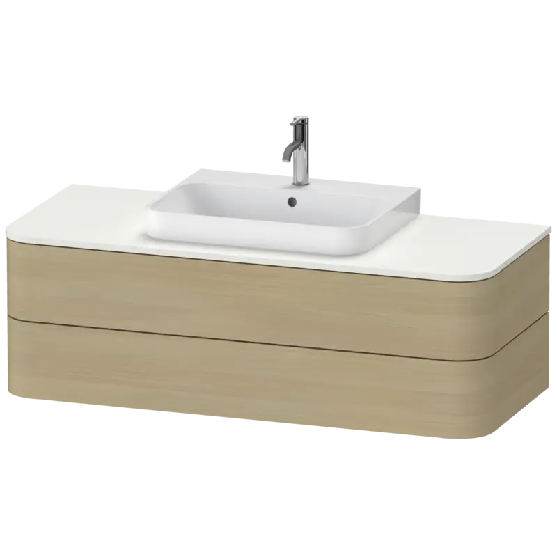 Duravit Happy D.2 51" x 16" x 22" Mediterranean Oak Two Drawer Wall-Mount Vanity Unit (HP496207171)