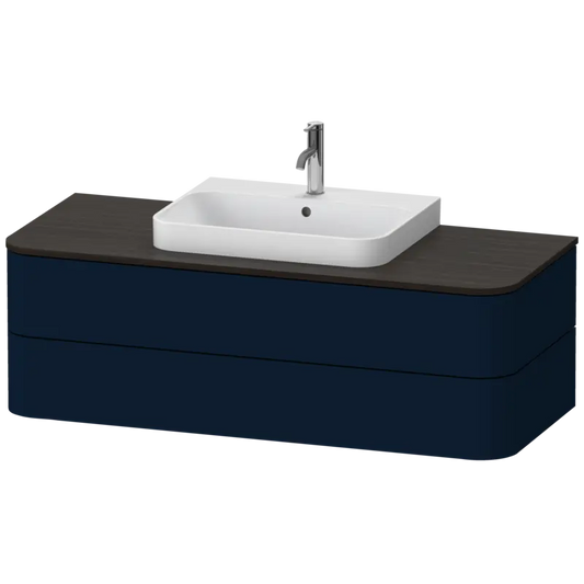 Duravit Happy D.2 51" x 16" x 22" Midnight Blue Two Drawer Wall-Mount Vanity Unit (HP497209898)
