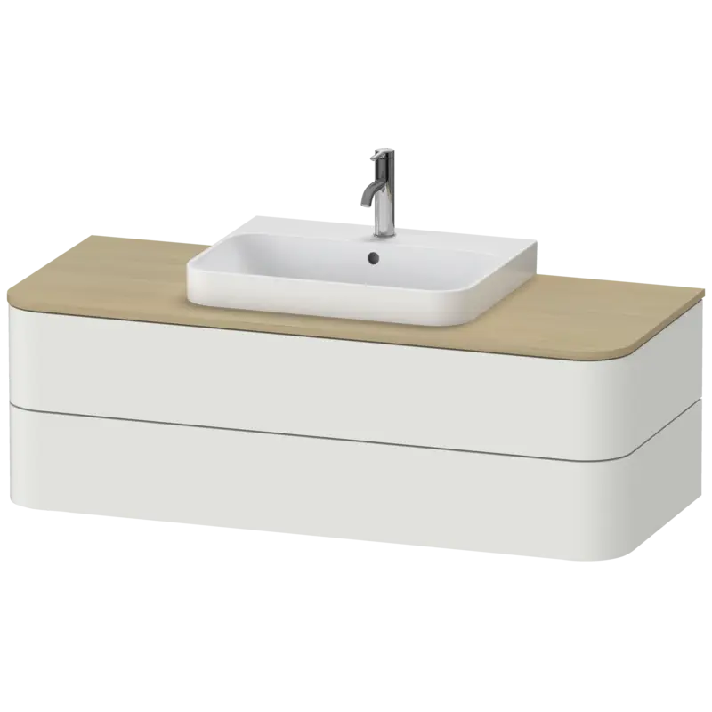 Duravit Happy D.2 51" x 16" x 22" Nordic White Two Drawer Wall-Mount Vanity Unit (HP496203939)