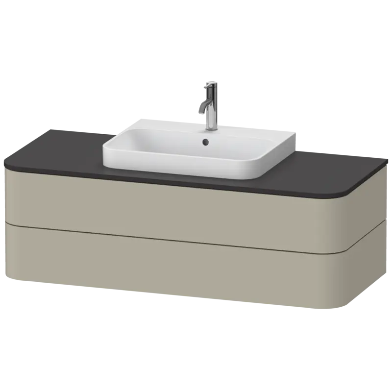 Duravit Happy D.2 51" x 16" x 22" Taupe Two Drawer Wall-Mount Vanity Unit (HP497206060)