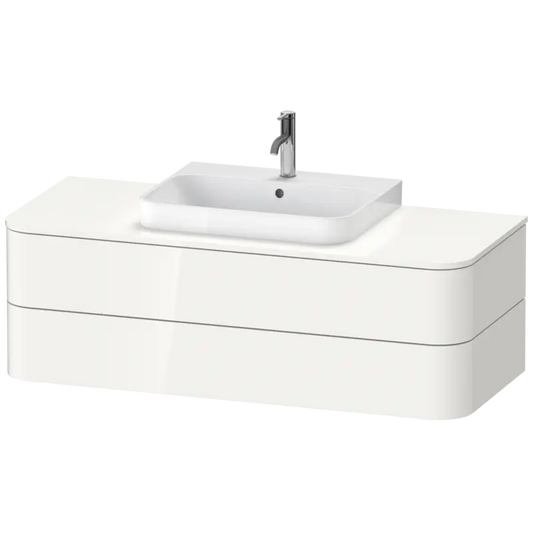 Duravit Happy D.2 51" x 16" x 22" White High Gloss Two Drawer Wall-Mount Vanity Unit (HP497202222)