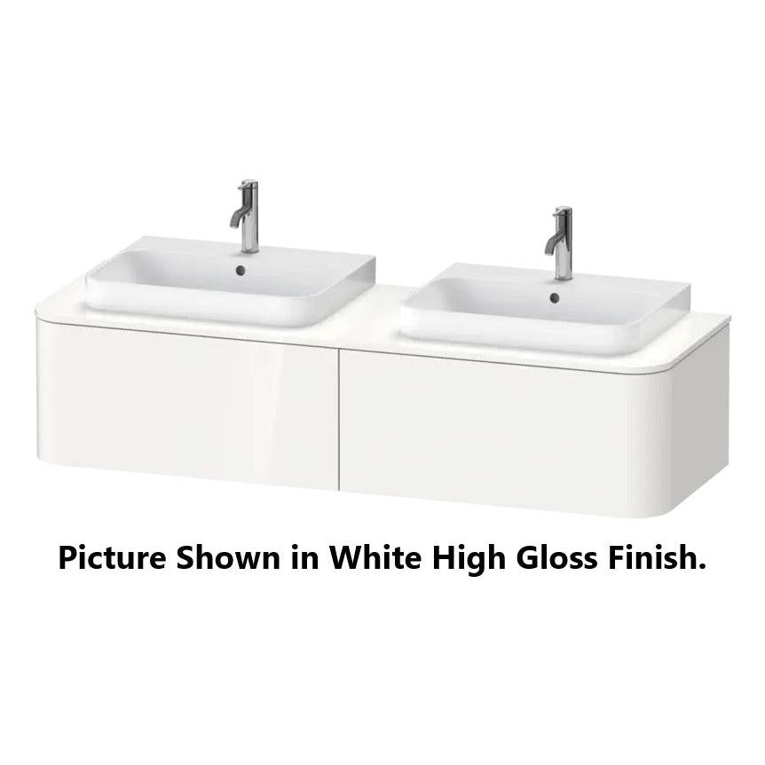 Duravit Happy D.2 63" x 14" x 22" Light Blue Two Drawer Wall-Mount Vanity Unit (HP4946B9797)