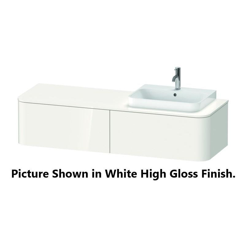 Duravit Happy D.2 63" x 14" x 22" Stone Gray Two Drawer Wall-Mount Vanity Unit (HP4934R9292)