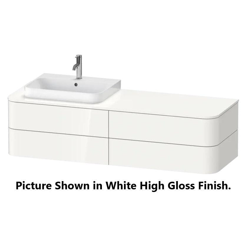 Duravit Happy D.2 63" x 16" x 22" Light Blue Four Drawer Wall-Mount Vanity Unit (HP4963L9797)