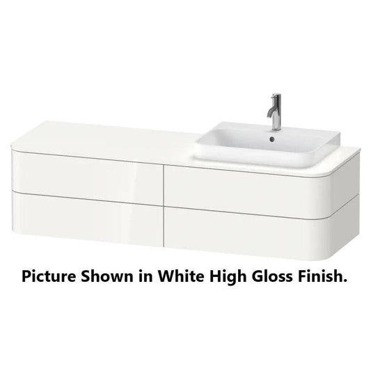 Duravit Happy D.2 63" x 16" x 22" Light Blue Four Drawer Wall-Mount Vanity Unit (HP4963R9797)