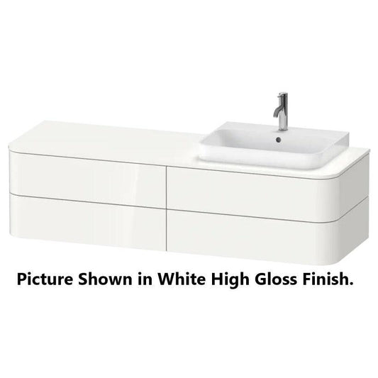 Duravit Happy D.2 63" x 16" x 22" Light Blue Four Drawer Wall-Mount Vanity Unit (HP4973R9797)