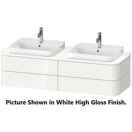 Duravit Happy D.2 63" x 16" x 22" Light Blue Four Drawer Wall-Mount Vanity Unit (HP4974B9797)