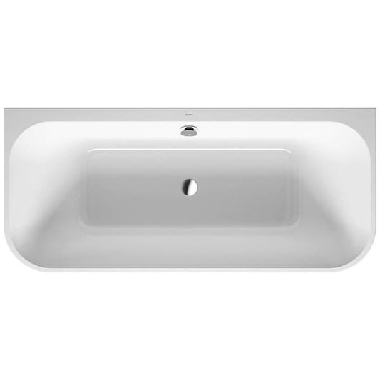 Duravit Happy D.2 71" x 32" x 19" White and Graphite Back-to-Wall Bathtub (700451800000090)