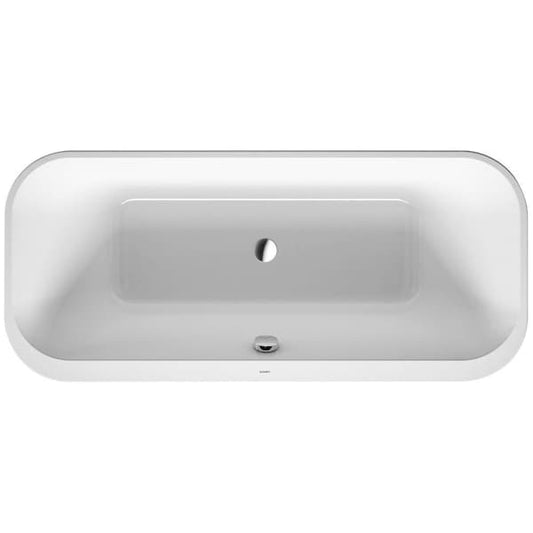 Duravit Happy D.2 71" x 32" x 19" White and Graphite Freestanding Bathtub (700453000000090)
