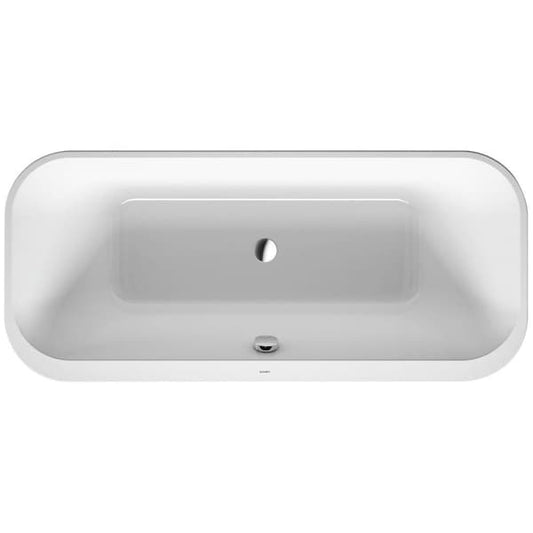 Duravit Happy D.2 71" x 32" x 19" White and Graphite Freestanding Bathtub (700453800000090)