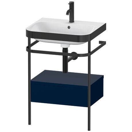 Duravit Happy D.2 Plus 23" x 33" x 19" Midnight Blue Finish, C-Bonded Vanity Kit With Sink and Metal Console (HP4740O9898)