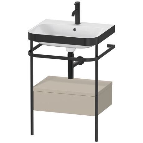 Duravit Happy D.2 Plus 23" x 33" x 19" Taupe Finish, C-Bonded Vanity Kit With Sink and Metal Console (HP4740O6060)