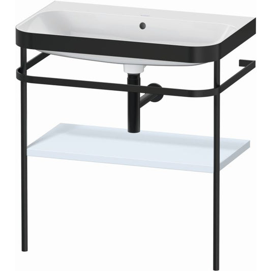 Duravit Happy D.2 Plus 31" x 33" x 19" Light Blue Finish, C-Bonded Vanity Kit With Sink and Metal Console (HP4737N9797)