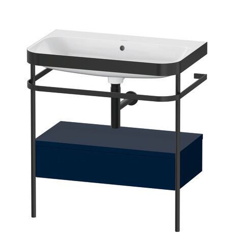 Duravit Happy D.2 Plus 31" x 33" x 19" Midnight Blue Finish, C-Bonded Vanity Kit With Sink and Metal Console (HP4742N9898)