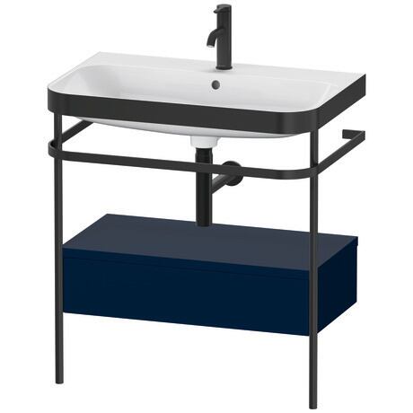 Duravit Happy D.2 Plus 31" x 33" x 19" Midnight Blue Finish, C-Bonded Vanity Kit With Sink and Metal Console (HP4742O9898)