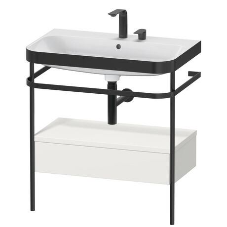 Duravit Happy D.2 Plus 31" x 33" x 19" Nordic White Finish, C-Bonded Vanity Kit With Sink and Metal Console (HP4742E3939)
