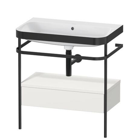 Duravit Happy D.2 Plus 31" x 33" x 19" Nordic White Finish, C-Bonded Vanity Kit With Sink and Metal Console (HP4742N3939)