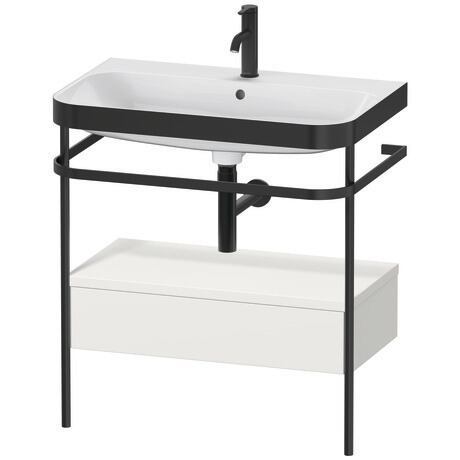 Duravit Happy D.2 Plus 31" x 33" x 19" Nordic White Finish, C-Bonded Vanity Kit With Sink and Metal Console (HP4742O3939)