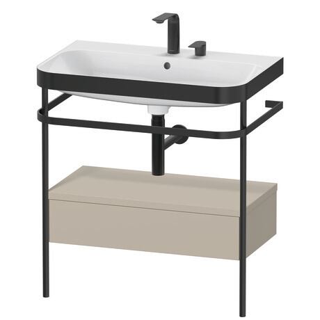 Duravit Happy D.2 Plus 31" x 33" x 19" Taupe Finish, C-Bonded Vanity Kit With Sink and Metal Console (HP4742E6060)