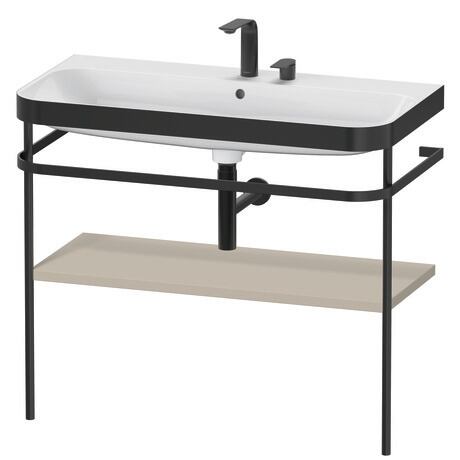 Duravit Happy D.2 Plus 38" x 33" x 19" Taupe Finish, C-Bonded Vanity Kit With Sink and Metal Console (HP4738E6060)