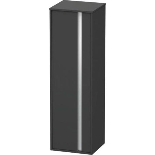 Duravit Ketho 16" x 52" x 14" Tall Cabinet With Left Door in Graphite Matt