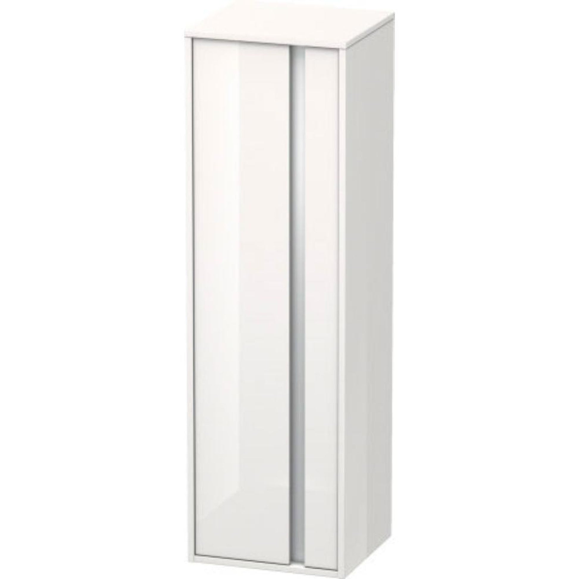 Duravit Ketho 16" x 52" x 14" Tall Cabinet With Left Door in White High Gloss