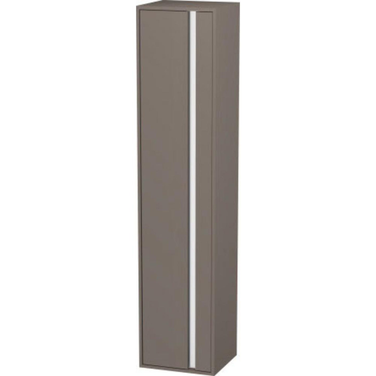 Duravit Ketho 16" x 71" x 14" Tall Cabinet With Left Door in Basalt Matt