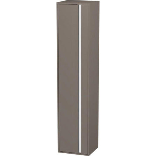 Duravit Ketho 16" x 71" x 14" Tall Cabinet With Left Door in Basalt Matt
