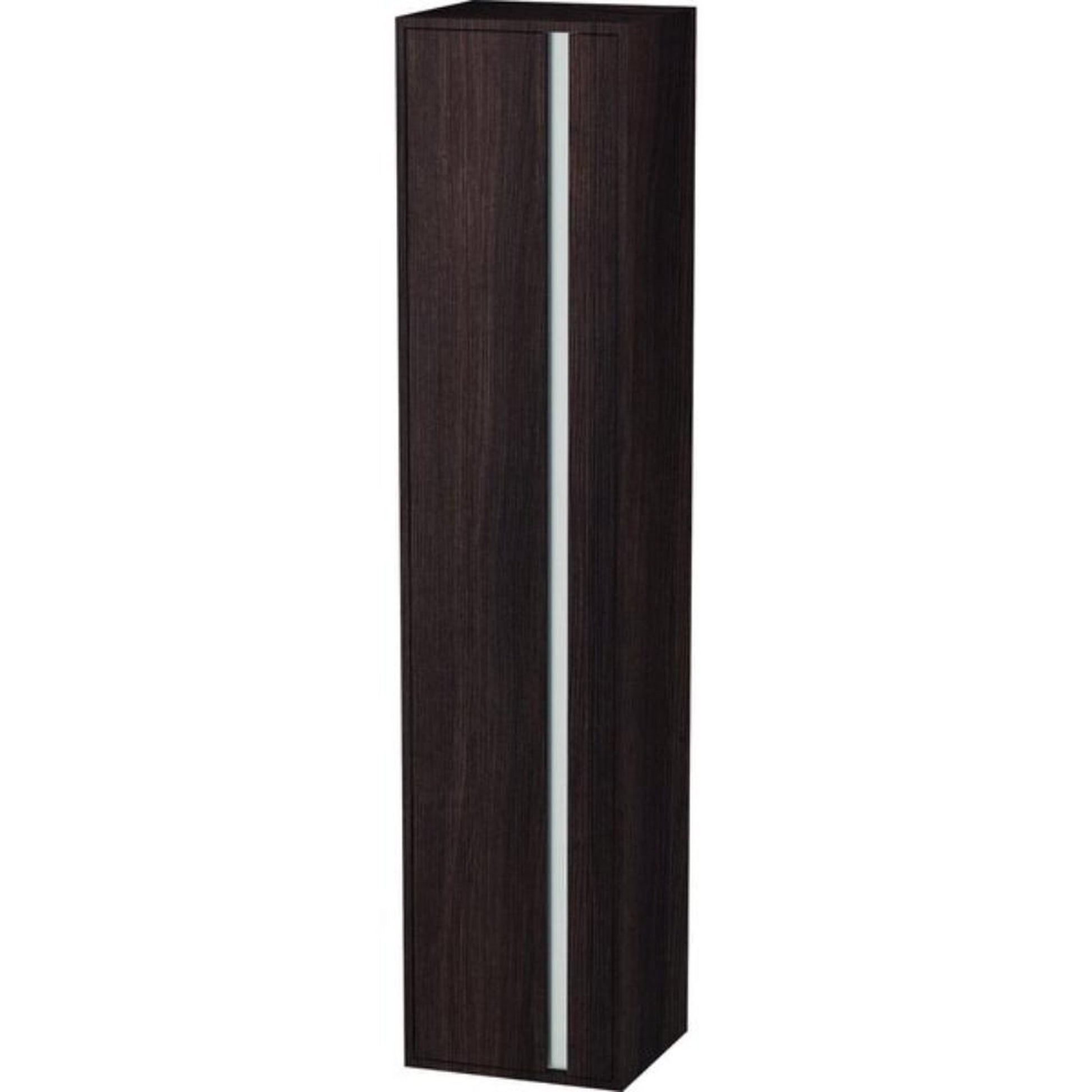 Duravit Ketho 16" x 71" x 14" Tall Cabinet With Left Door in Chestnut Dark