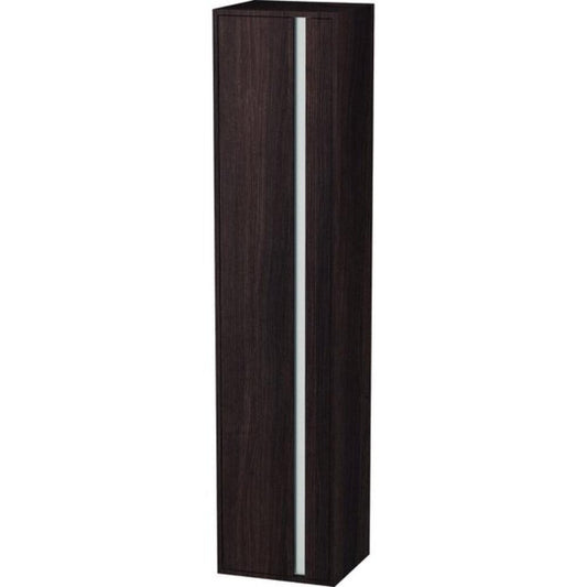 Duravit Ketho 16" x 71" x 14" Tall Cabinet With Left Door in Chestnut Dark