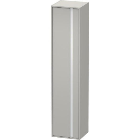 Duravit Ketho 16" x 71" x 14" Tall Cabinet With Left Door in Concrete Grey Matt