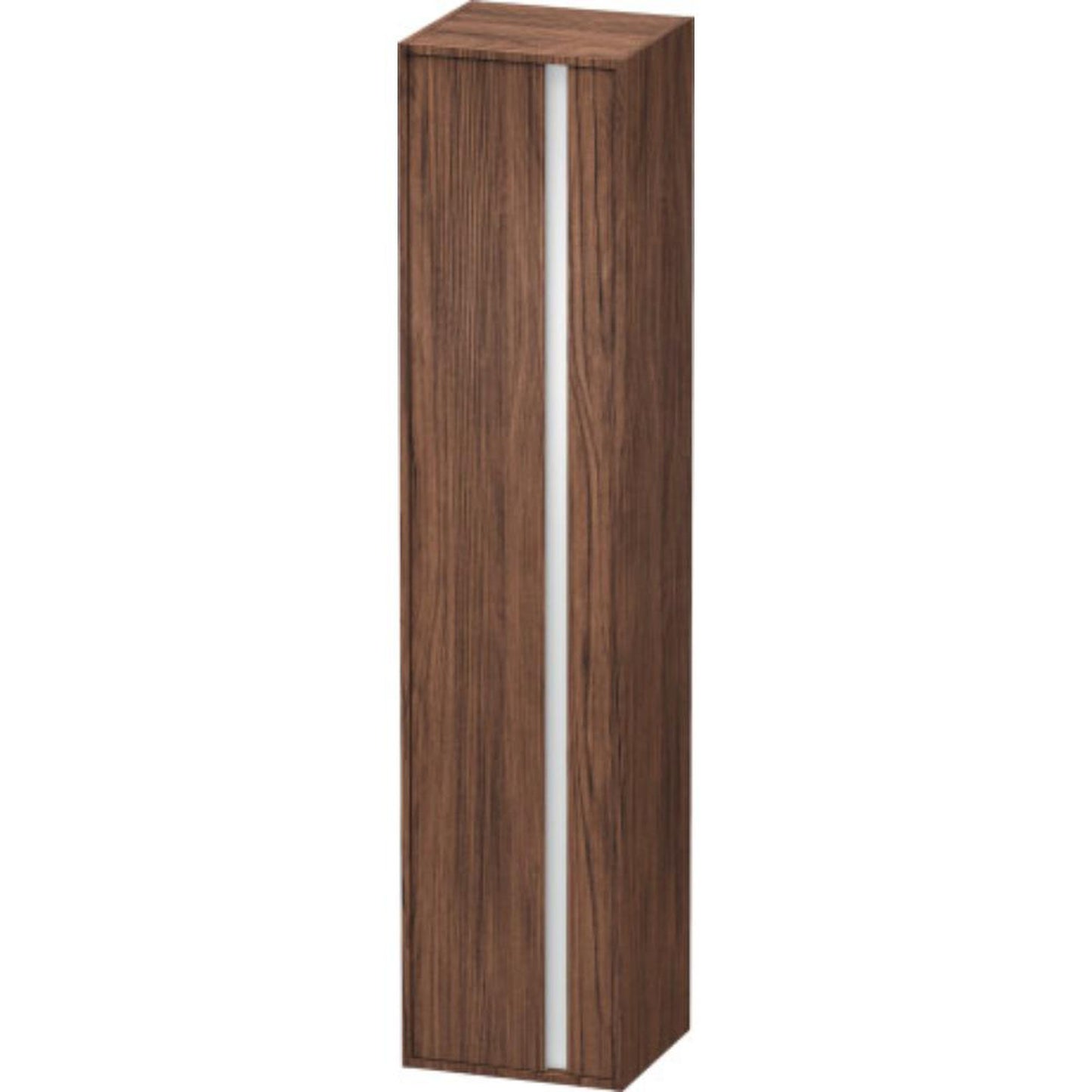 Duravit Ketho 16" x 71" x 14" Tall Cabinet With Left Door in Walnut Dark