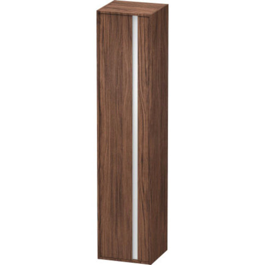 Duravit Ketho 16" x 71" x 14" Tall Cabinet With Left Door in Walnut Dark
