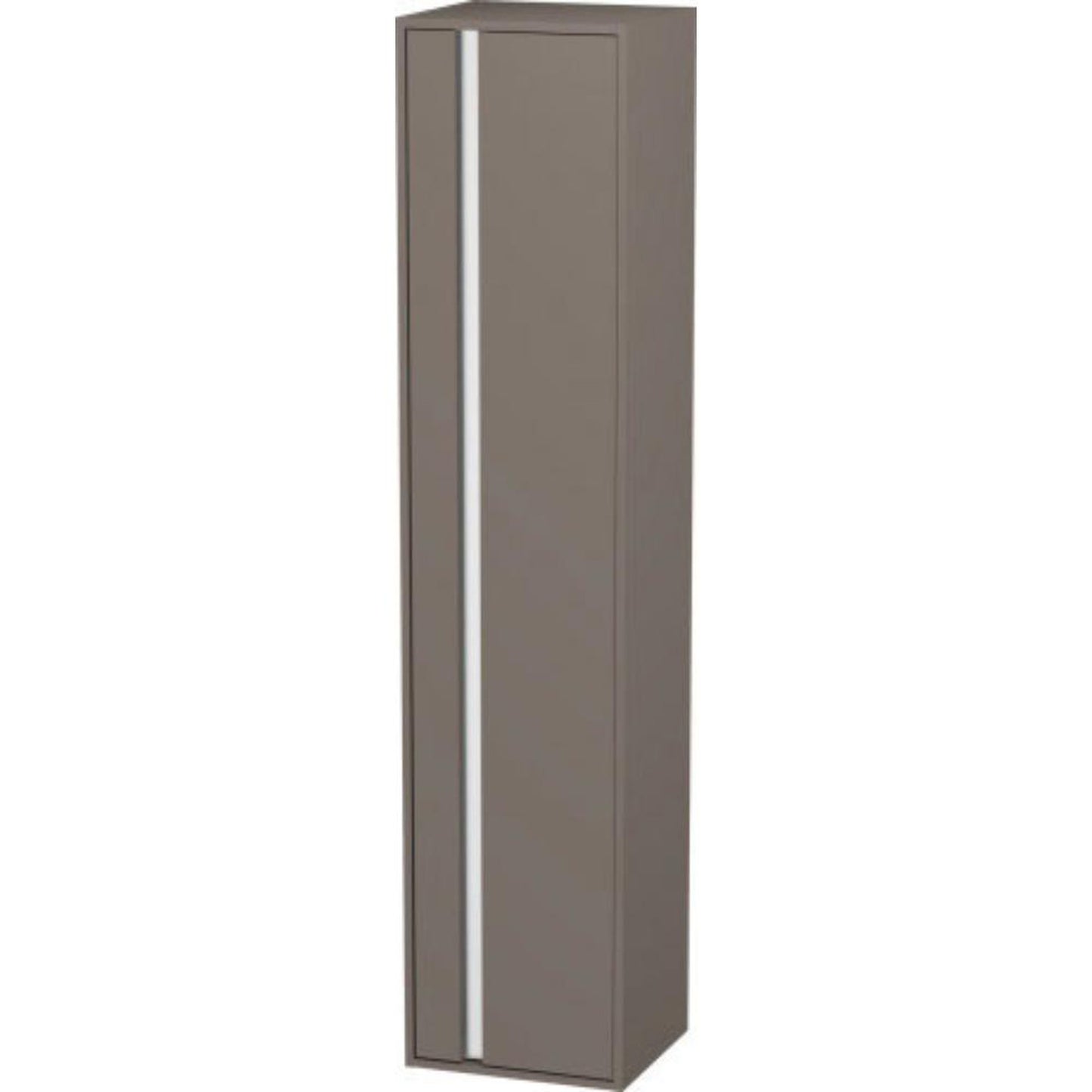 Duravit Ketho 16" x 71" x 14" Tall Cabinet With Right Door in Basalt Matt
