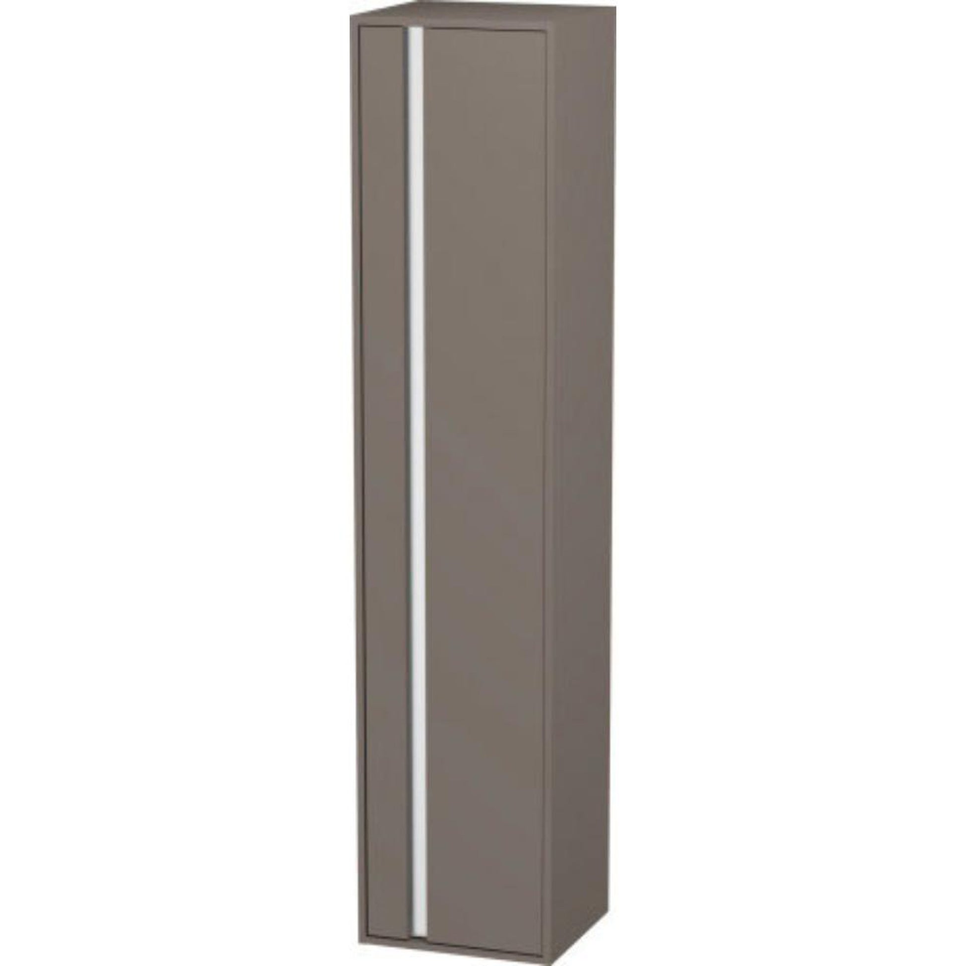 Duravit Ketho 16" x 71" x 14" Tall Cabinet With Right Door in Basalt Matt