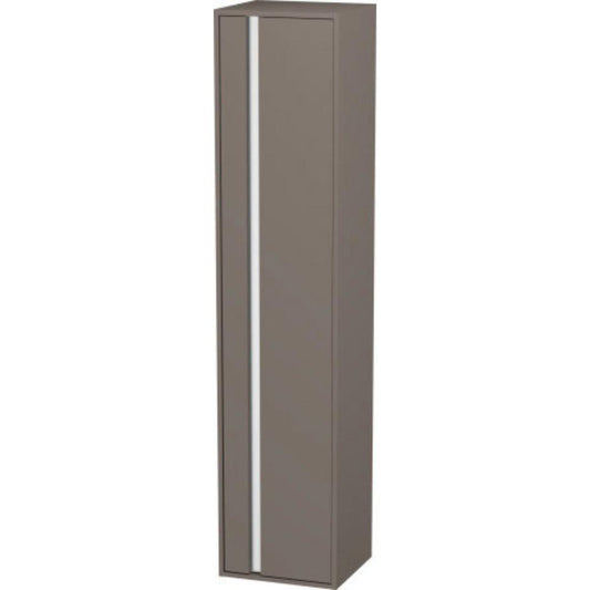 Duravit Ketho 16" x 71" x 14" Tall Cabinet With Right Door in Basalt Matt
