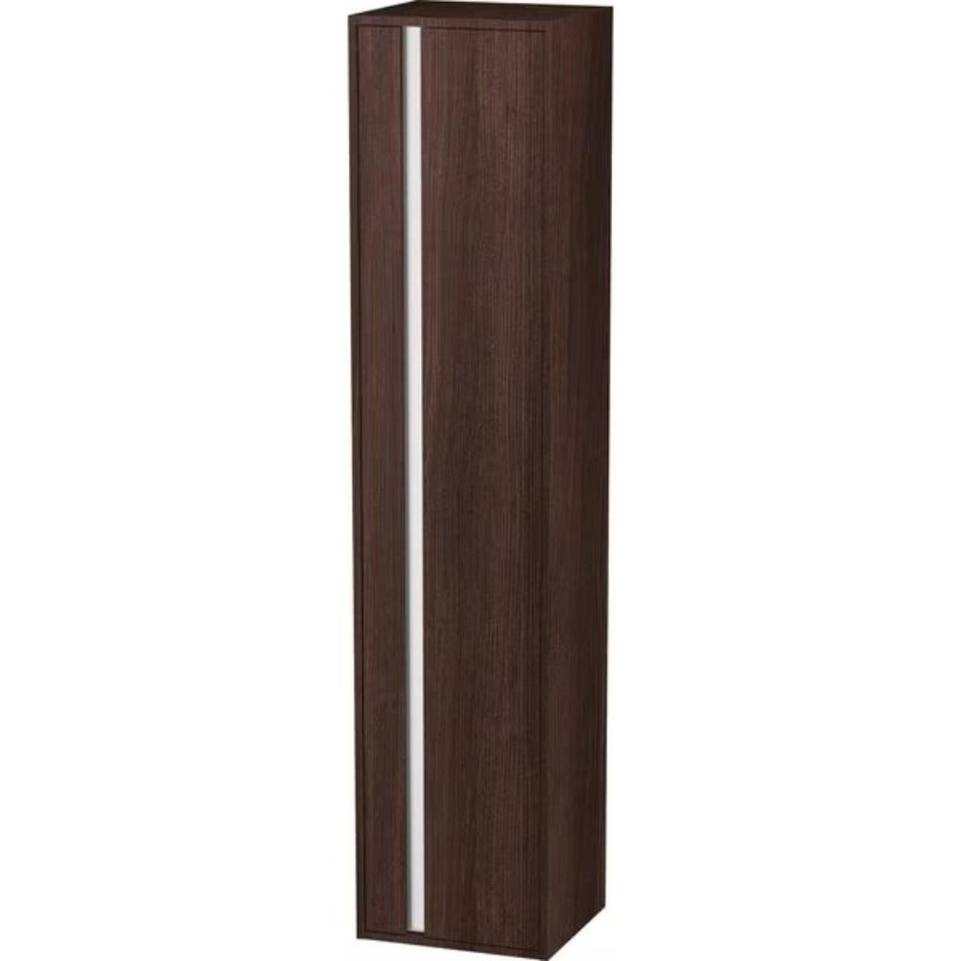 Duravit Ketho 16" x 71" x 14" Tall Cabinet With Right Door in Chestnut Dark