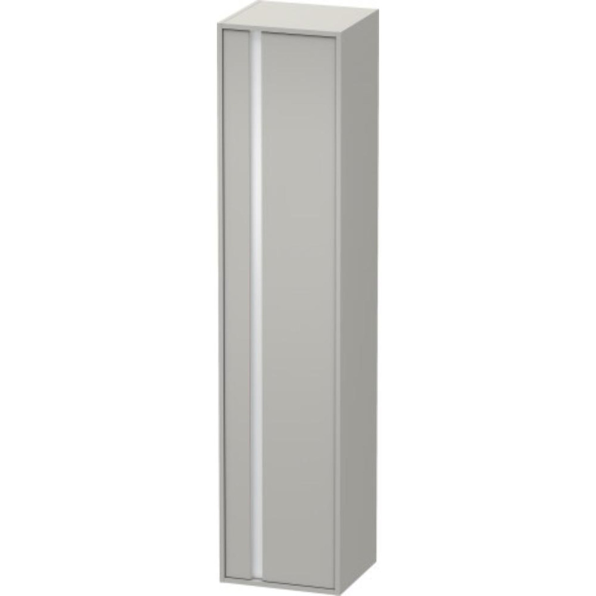 Duravit Ketho 16" x 71" x 14" Tall Cabinet With Right Door in Concrete Grey Matt
