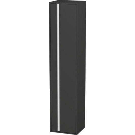 Duravit Ketho 16" x 71" x 14" Tall Cabinet With Right Door in Graphite Matt