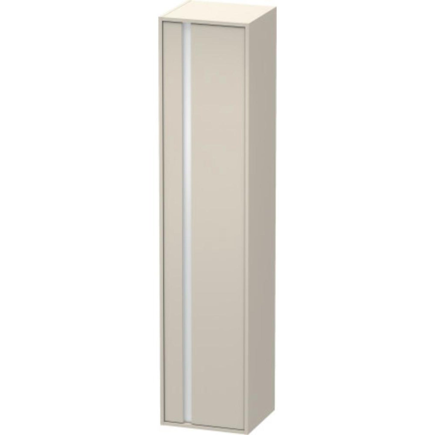 Duravit Ketho 16" x 71" x 14" Tall Cabinet With Right Door in Taupe Matt