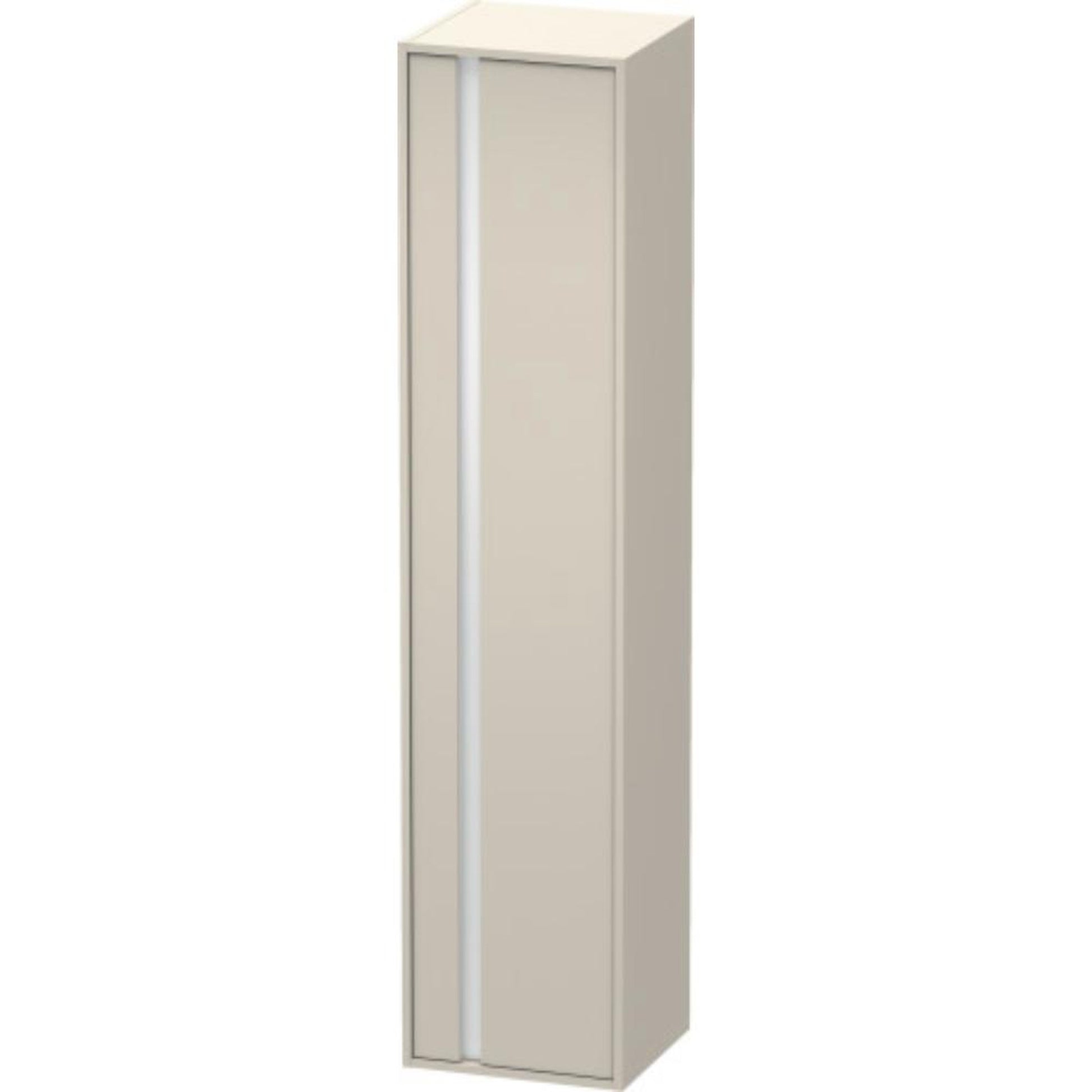 Duravit Ketho 16" x 71" x 14" Tall Cabinet With Right Door in Taupe Matt